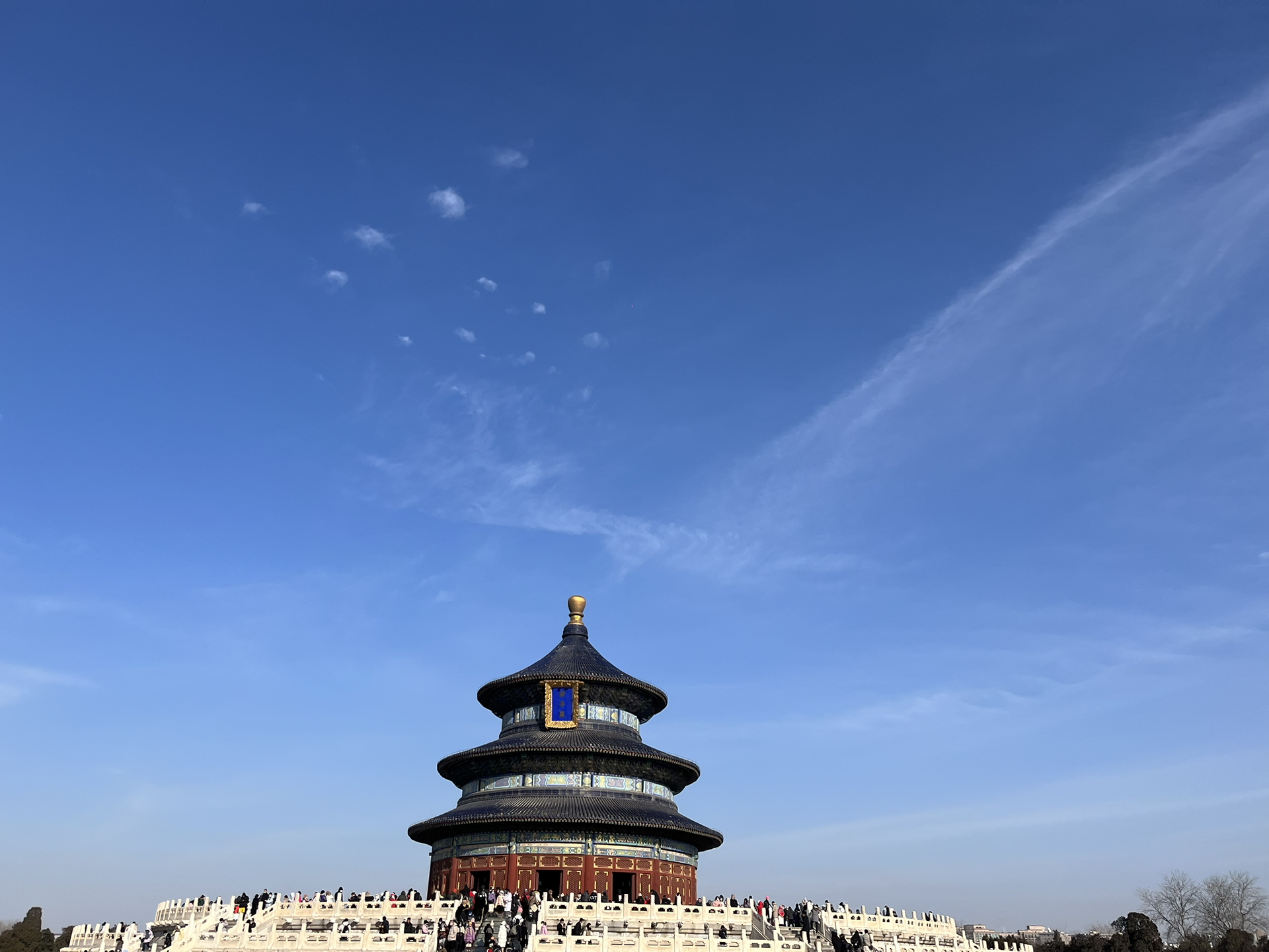 天坛风景图片，古都的蓝天下的神韵
