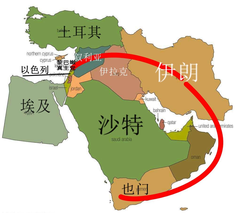 也门和以色列的地理位置分析