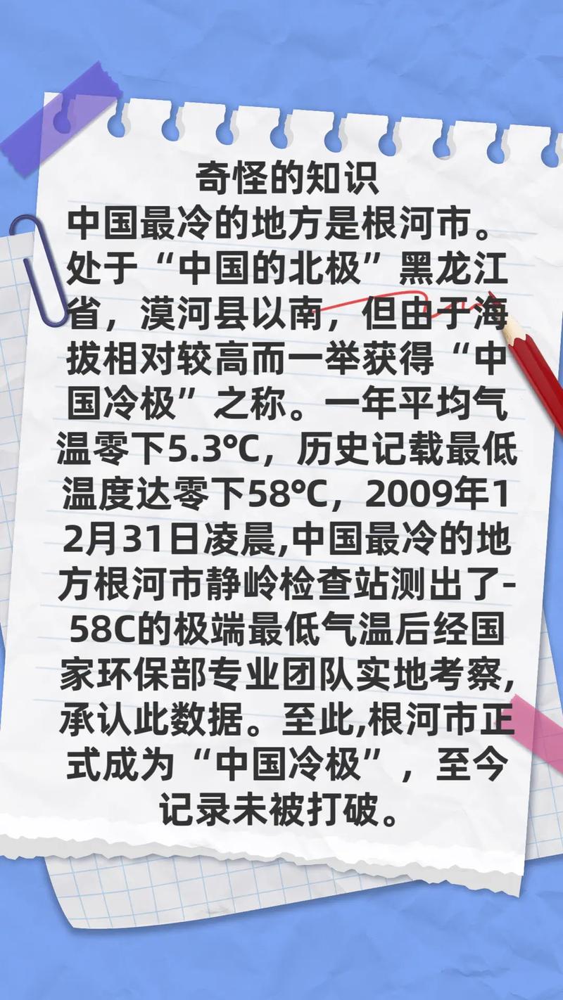 揭秘中国冷极的神秘面纱，探寻最高温度的魅力